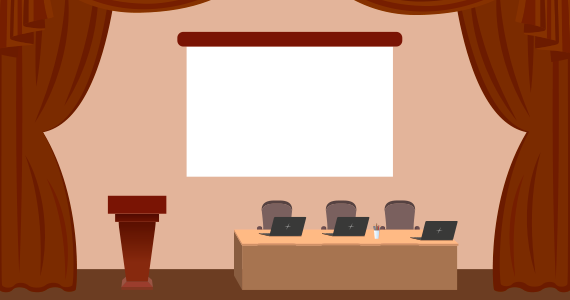 Imagen de una sala representando un auditorio